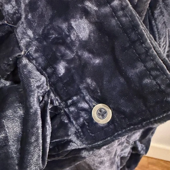 We The Free Velvet Shirt in Deep Blue - Picture 2 of 5